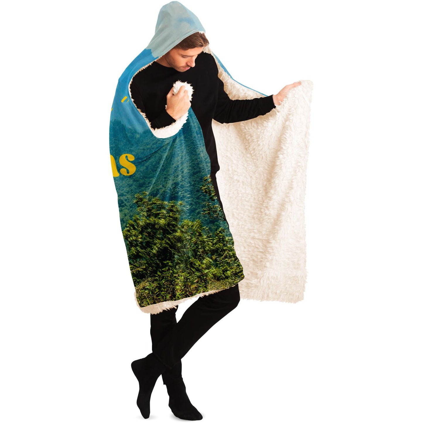 Take Me To The Mountains Hooded Blanket