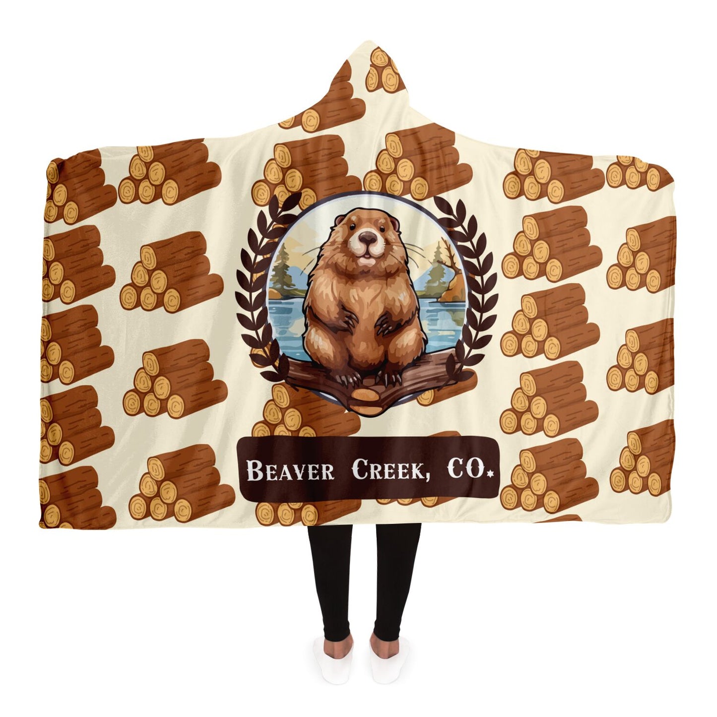 Beaver Creek Colorado Hooded Blanket