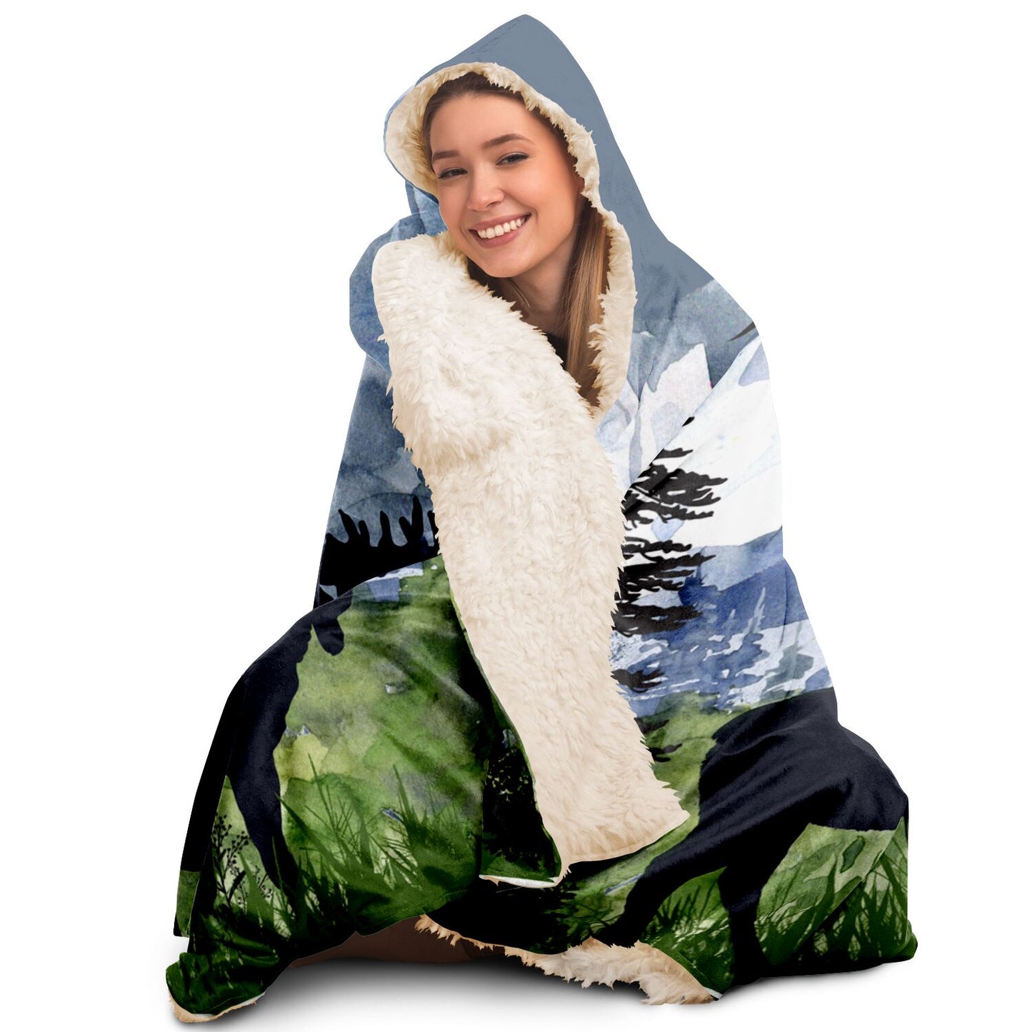 Majestic Moose Hooded Blanket