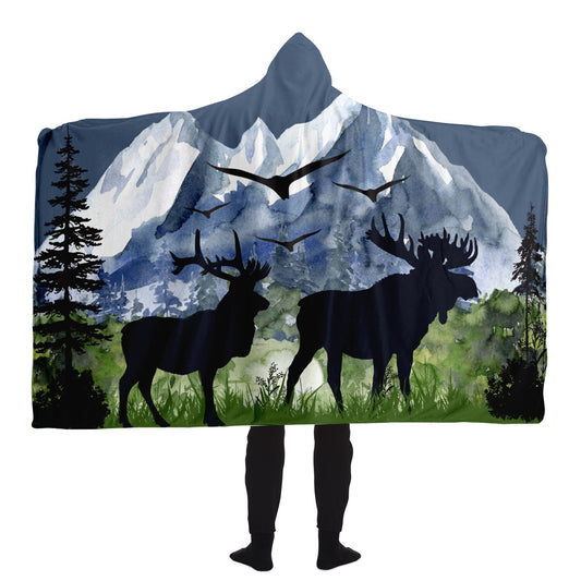 Majestic Moose Hooded Blanket