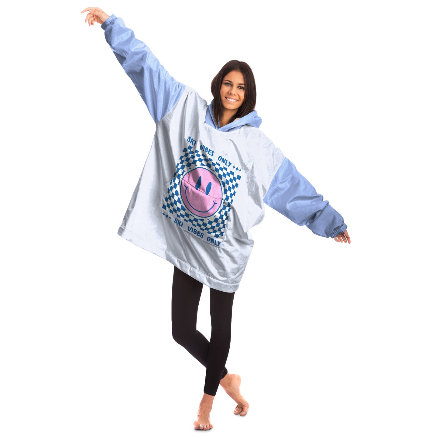 Ski Vibes Only Blue Snuggie