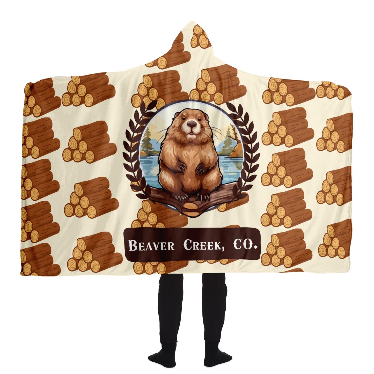Beaver Creek Colorado Hooded Blanket