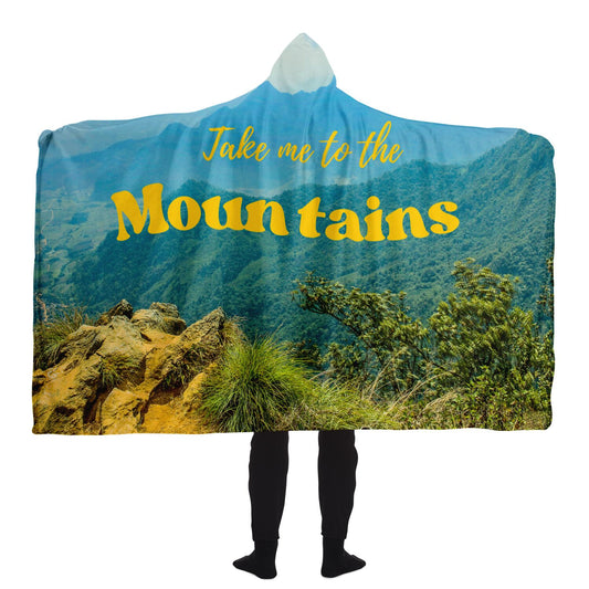 Take Me To The Mountains Hooded Blanket